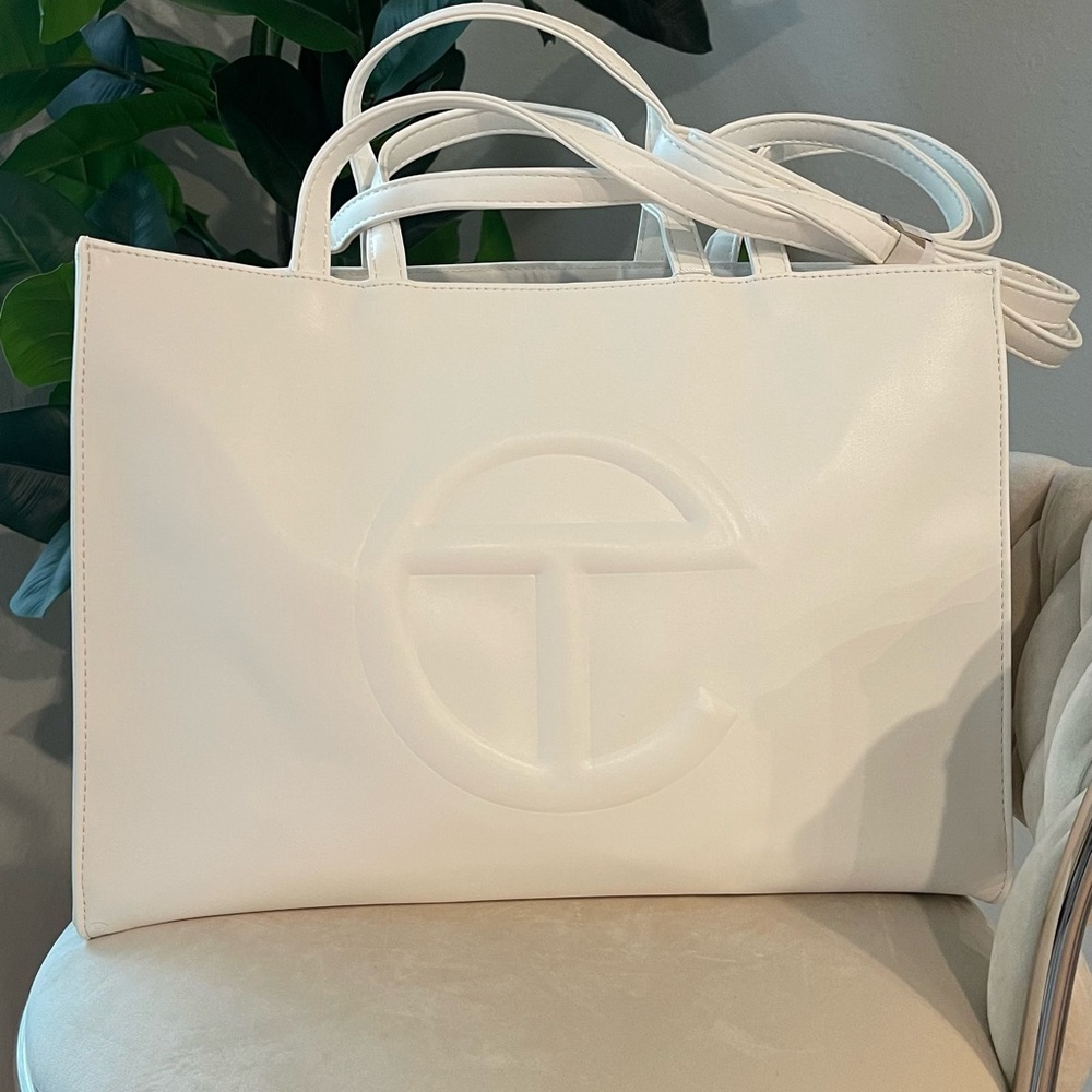 Telfar large tote bag in white